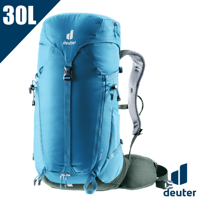 【德國 Deuter】TRAIL 30L 輕量拔熱透氣健行登山背包(3D立體背負系統)/3440723 藍✿30E010